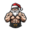 Santa Muscles Bodybuilding Fitness