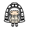 Winter Eskimo Igloo Cute