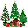 Christmas trees and gifts