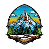 Mountains Symbol Hiking Shield