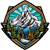 Mountains Hiking Symbol