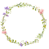Field Flowers Wreath Boho Personalizable