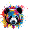 Panda,pandabär,bär, Graffiti,bunt