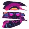 Retro Synthwave 80s Racer Driver