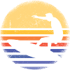 Sport Retro Sunset Surfing