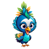 Niedlicher kleiner Pfau