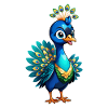 Niedlicher kleiner Pfau