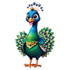 Cute Little Peacock