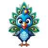 Cute Little Peacock