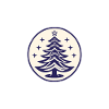 Weihnachtsbaum Emblem Tannenbaum oder Christbaum