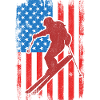USA Patriotic Skier