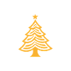 Gelber Weihnachtsbaum Christbaum oder Tannenbaum