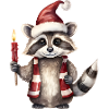 Raccoon at Christmas time