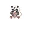 Nocturnal opossum with sunglasses