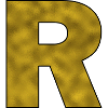 Letter R Gold