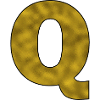 Letter Q Gold
