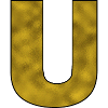Letter U Gold