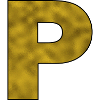 Letter P Gold