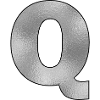 Letter Q Silver