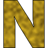 Letter N Gold