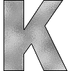 Letter K Silver