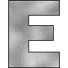 Letter E Silver
