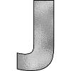 Buchstabe J Silber