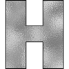 Letter H Silver