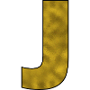 Letter J Gold