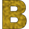 Letter B Gold
