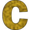 Letter C Gold