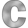 Letter C Silver