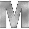 Letter M Silver