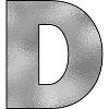 Buchstabe D Silber