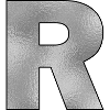 Letter R Silver