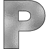 Buchstabe P Silber
