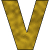 Letter V Gold