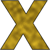 Letter X Gold