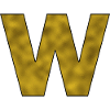 Letter W Gold