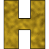 Letter H Gold