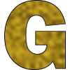 Letter G Gold