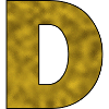 Letter D Gold