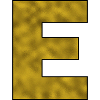 Letter E Gold