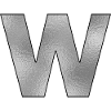 Buchstabe W Silber