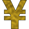 Yen Sign Gold