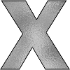 Buchstabe X Silber