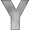 Letter Y Silver