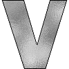 Letter V Silver