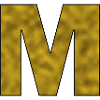 Letter M Gold