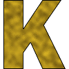 Letter K Gold